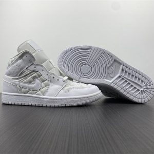 Air Jordan 1 Mid "Quilted White" (W) - Image 3