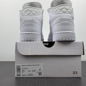 Air Jordan 1 Mid "Quilted White" (W) - Image 6