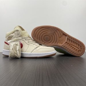 Air Jordan 1 Mid Utility "Fleece Pearl White" (GS) - Image 3