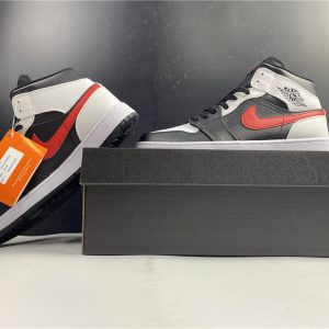 Air Jordan 1 Mid "White Black Chile Red" (GS) - Image 5