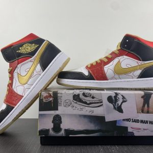 Air Jordan 1 Mid XQ "White Black Sport Red" - Image 9