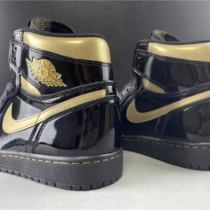 Air Jordan 1 Retro High "Black Metallic Gold" (2020) - Image 5