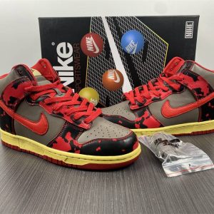 Nike Dunk High 1985 "Red Acid Wash" - Image 6