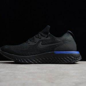 Nike Epic React Flyknit "Black Racer Blue" - Image 9