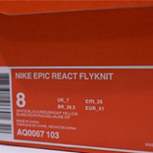 Nike Epic React Flyknit "White Bright Crimson" - Image 9